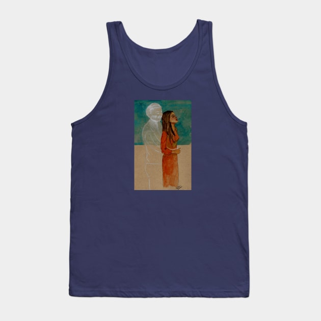 Spiritual Ghost Hug Tank Top by Anitra's Unique Designs